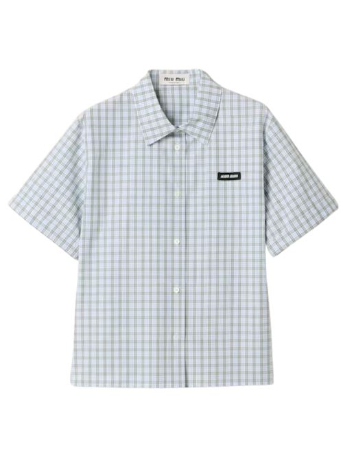 Camicia in popeline check MIU MIU | MK1959196LF073K